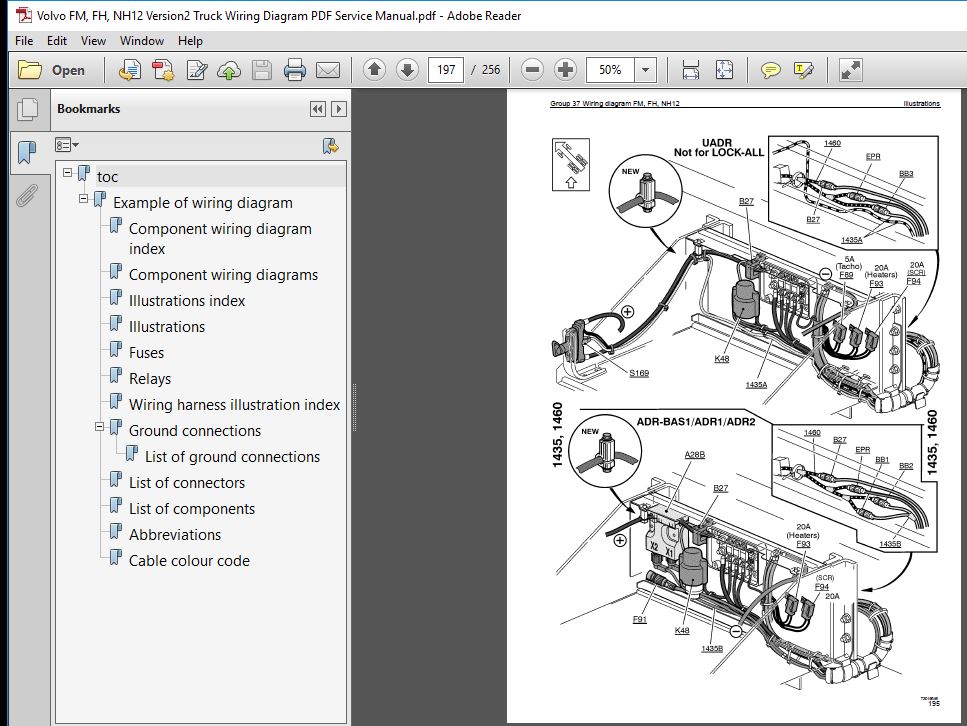 Volvo FM, FH, NH12 Version2 Truck Wiring Diagram PDF Service Manual