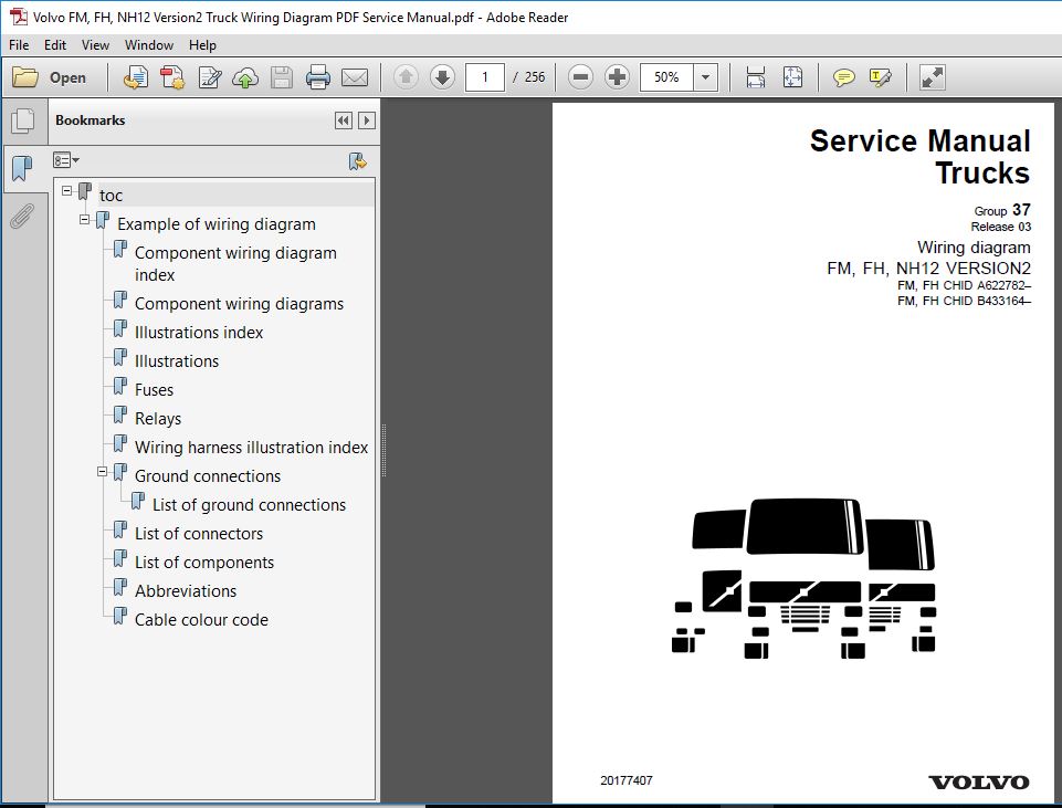 Volvo FM, FH, NH12 Version2 Truck Wiring Diagram PDF Service Manual