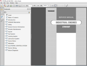Yanmar 3TNV88 Industrial Engine Service Manual - PDF DOWNLOAD