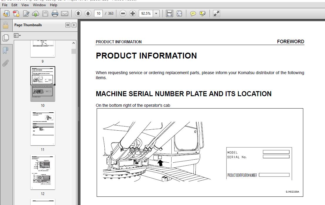 KOMATSU PC 210 SERVICE MANUAL PDF FREE DOWNLOAD 2020 visual data 4