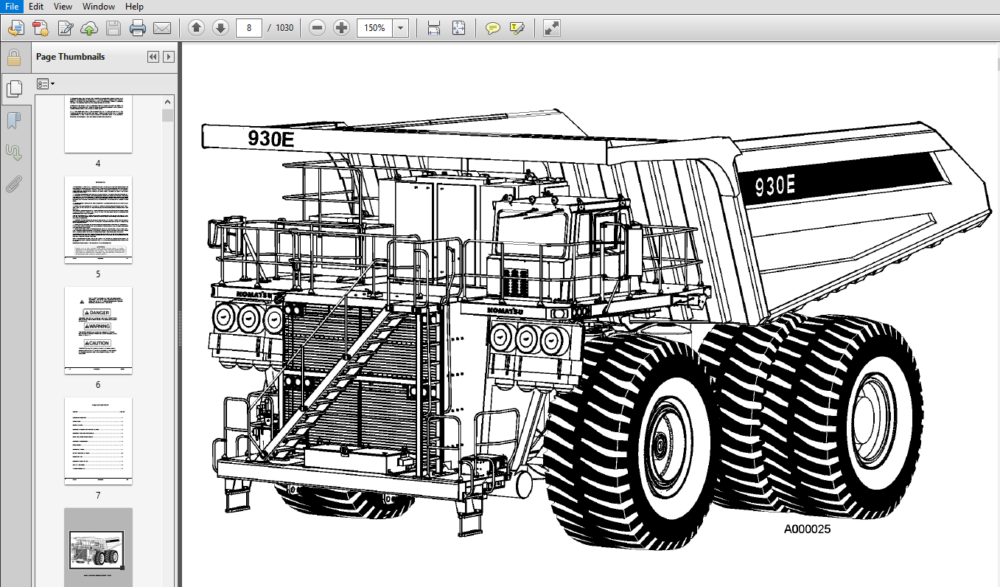 Komatsu 930E-3SE Dump Truck Shop Manual A30366 & UP - PDF DOWNLOAD