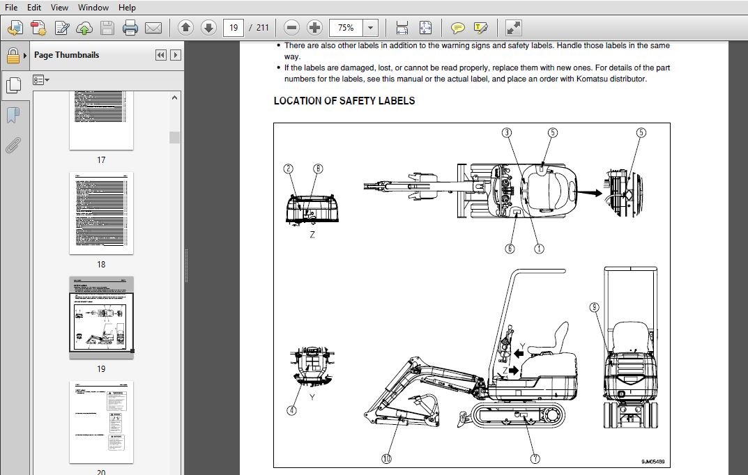 KOMATSU PC09-1 MINI EXCAVATOR OPERATORS MANUAL **FREE UK POSTAGE** 