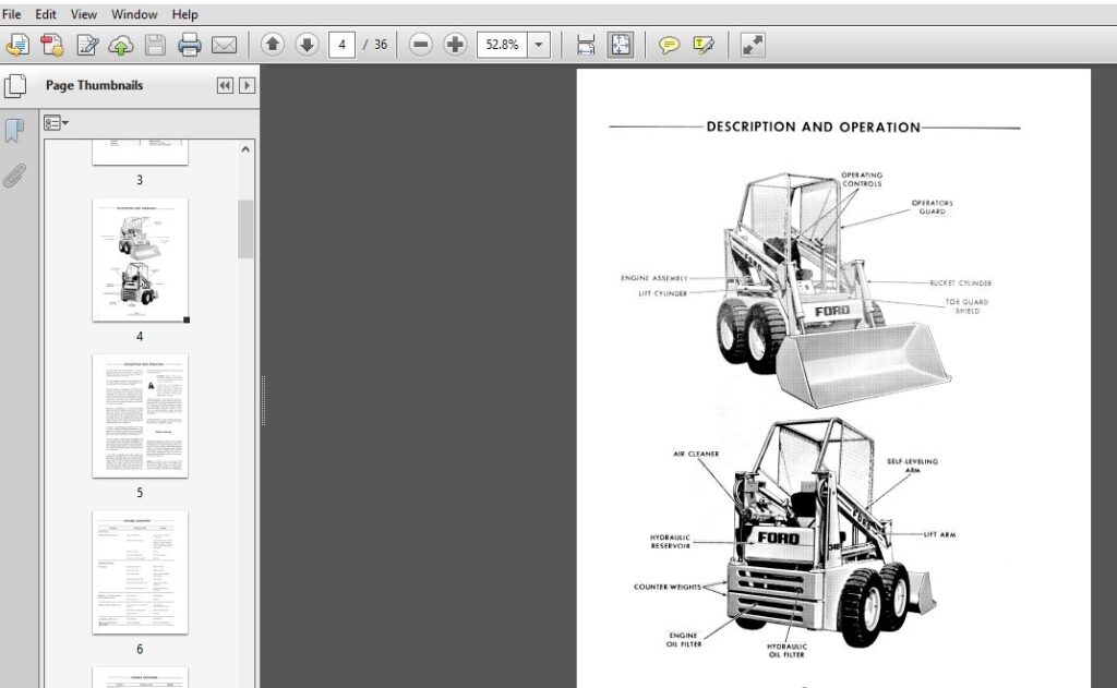 Ford 340 Compact Loader Service Manual