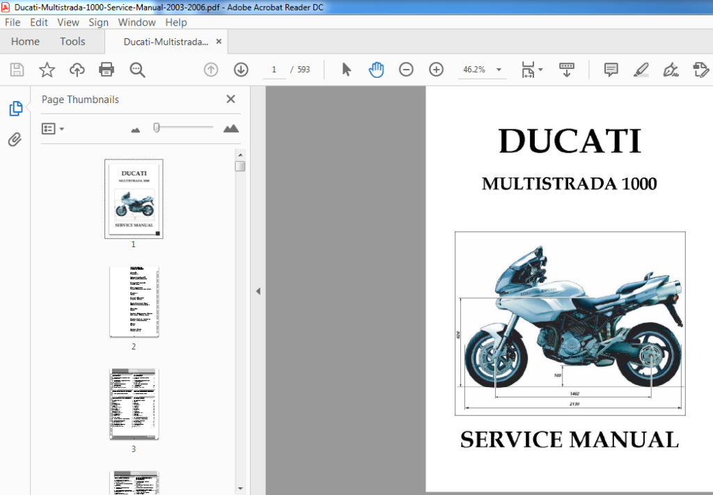 Ducati Multistrada 1000 Service Manual 2003 2006 PDF DOWNLOAD