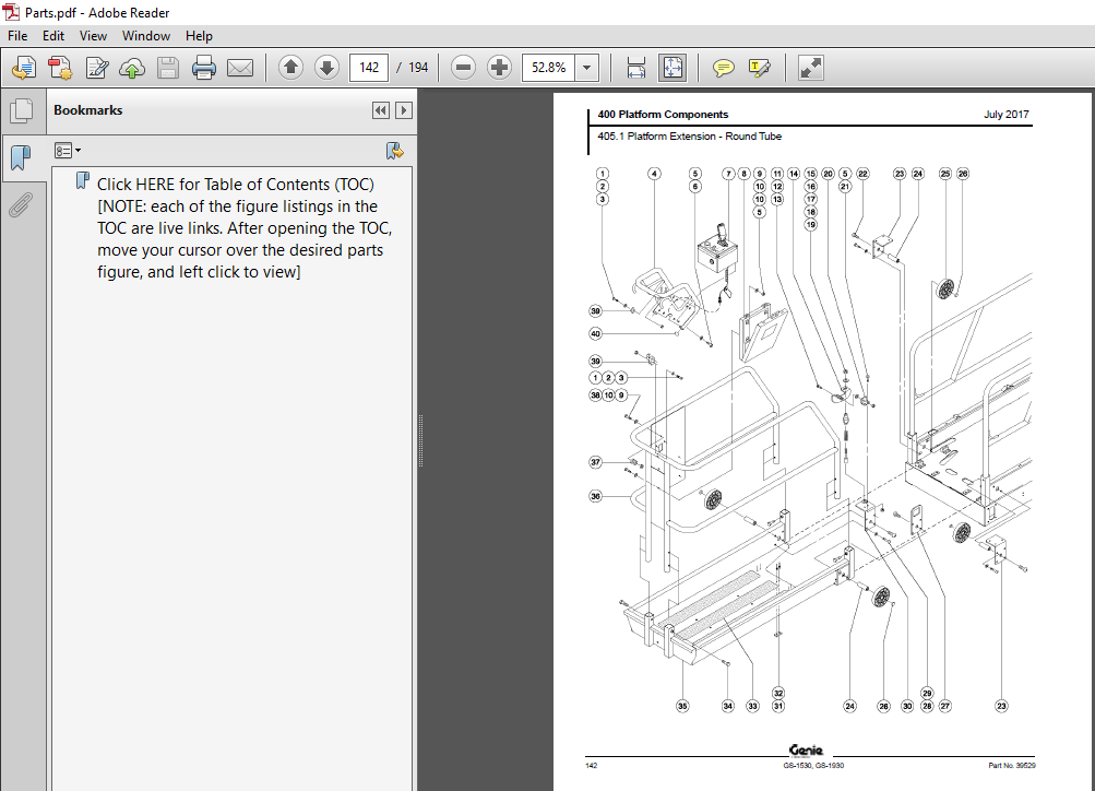 Terex Genie GS 1530 GS 1930 Part Manual PDF DOWNLOAD HeyDownloads