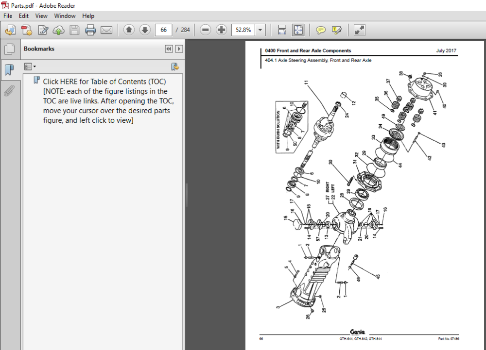 Terex Genie GTH 644 GTH 842 GTH 844 Part Manual PDF DOWNLOAD