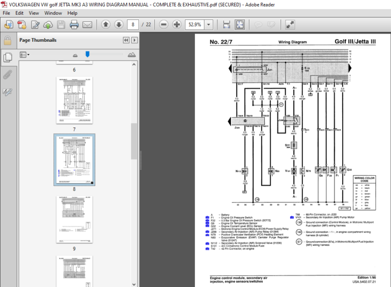 Wiring Diagram De Reparacion Jetta A4