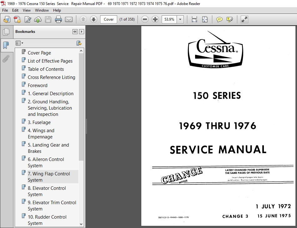 1969 1976 Cessna 150 Series Service Repair Manual PDF DOWNLOAD