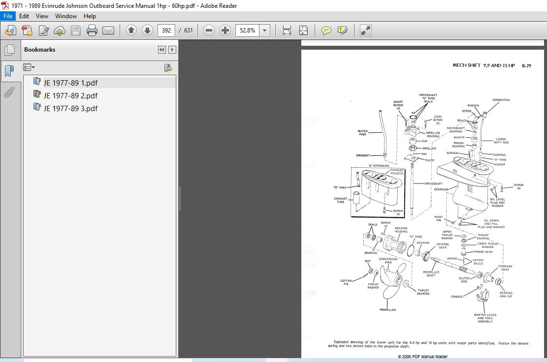 1971 - 1989 Evinrude Johnson Outboard Service Manual - PDF DOWNLOAD -  HeyDownloads - Manual Downloads
