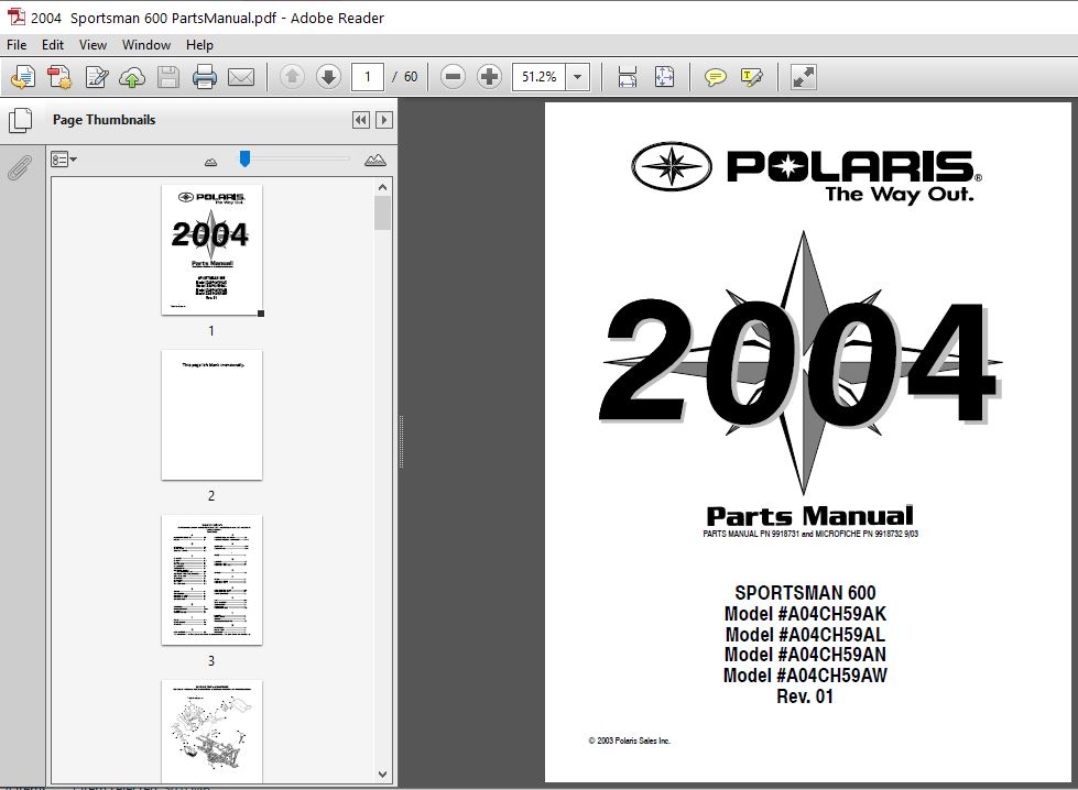 2004 Polaris Sportsman 600 Parts Manual PDF DOWNLOAD HeyDownloads
