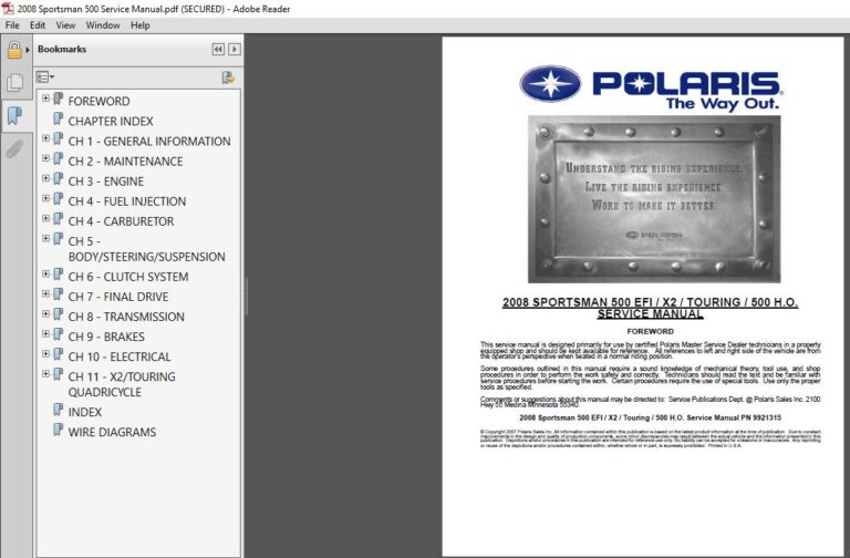 Polaris Service Manual Pdf