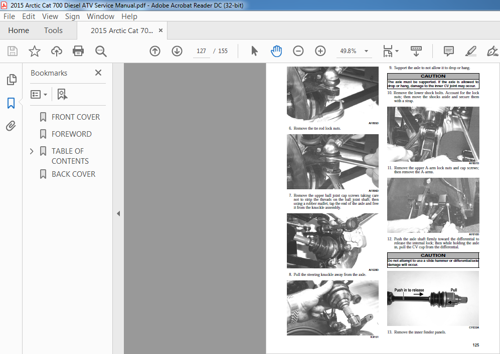 2015 Arctic Cat 700 Diesel ATV Service Manual PDF DOWNLOAD