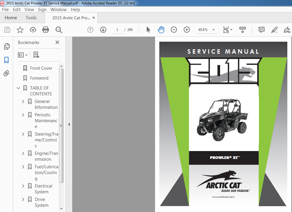 2015 Arctic Cat Prowler XT Service Manual PDF DOWNLOAD HeyDownloads