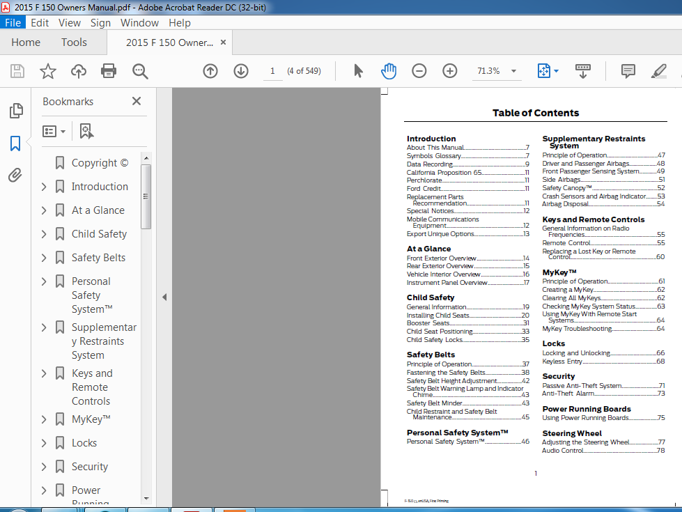 2016 Ford F 150 Owners Manual