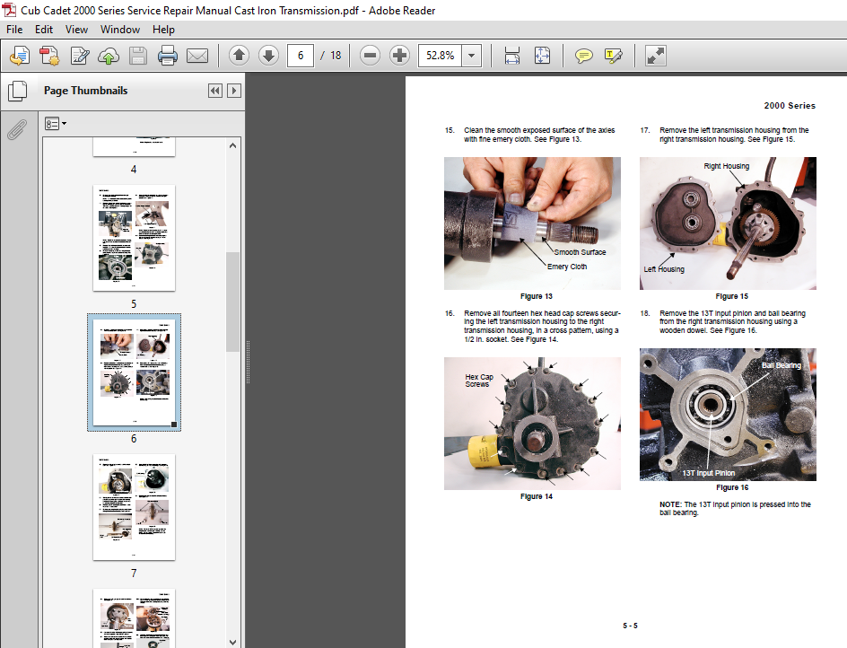 Cub Cadet St100 Engine Manual