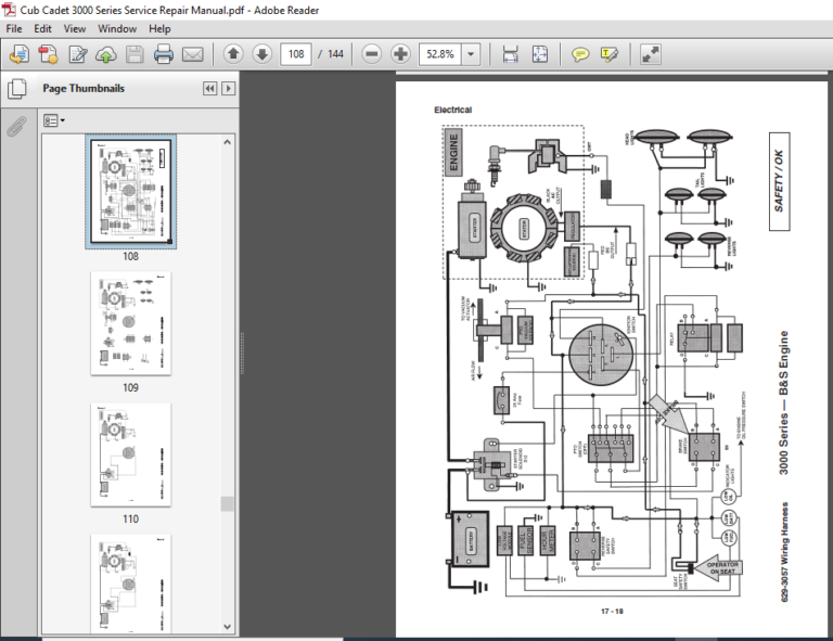 Cub Cadet 3000 Series Compact Tractor Service Repair Manual PDF