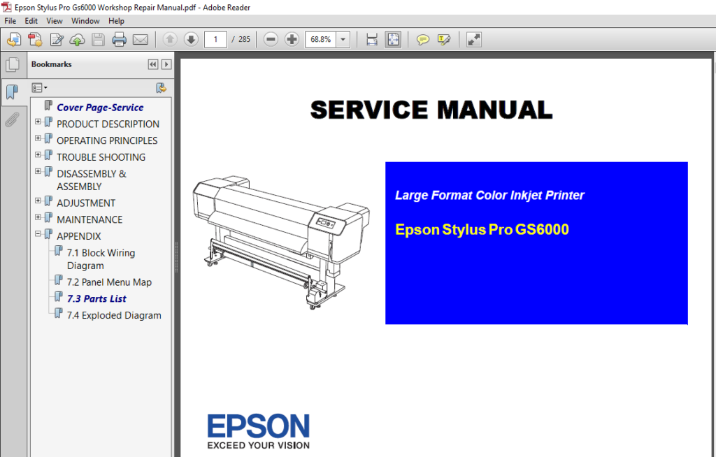 Epson Stylus Pro Gs6000 Repair Manual PDF DOWNLOAD