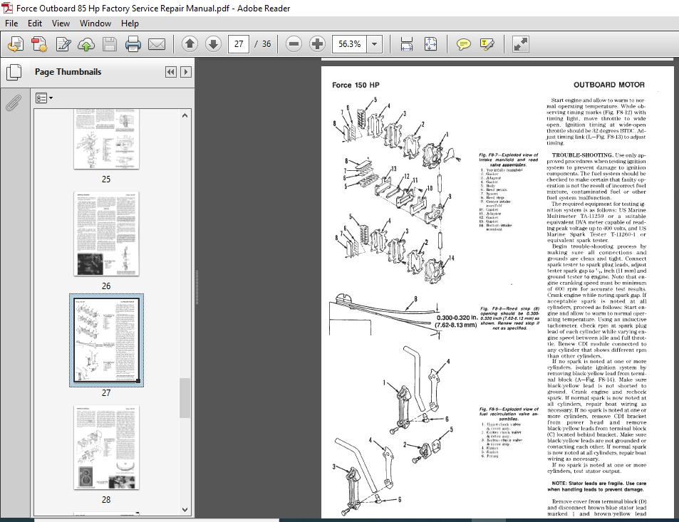 1988 FORCE 50 HP OUTBOARD REPAIR MANUAL PDF visual data 4