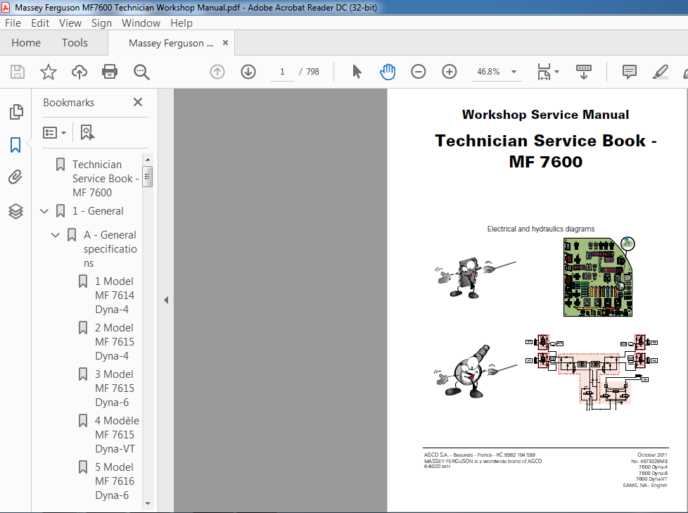 Massey Ferguson MF7600 Technician Workshop Manual - PDF DOWNLOAD -  HeyDownloads - Manual Downloads Massey Ferguson Wiring-Diagram HeyDownloads