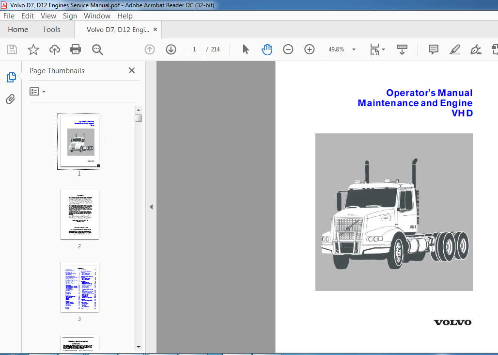 Volvo d12 manual