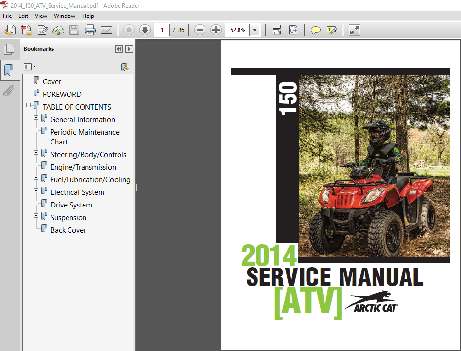 2014 Arctic cat 150 ATV service Manual PDF DOWNLOAD HeyDownloads