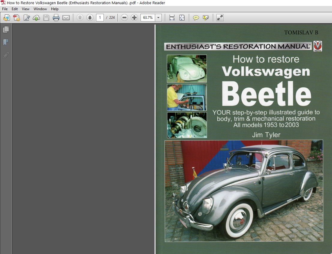 How To Restore Volkswagen Beetle Enthusiasts Restoration Manuals