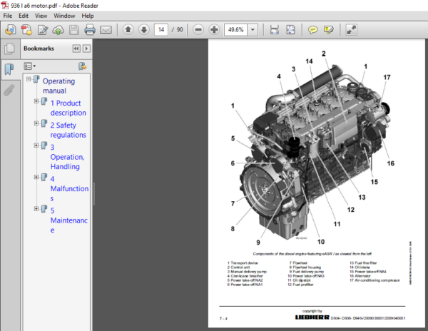 Двигатель liebherr d946