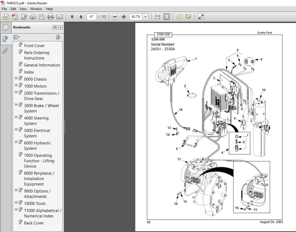 Toyota Industrial Equipment 7HBW23 Parts BooK Manual PDF DOWNLOAD