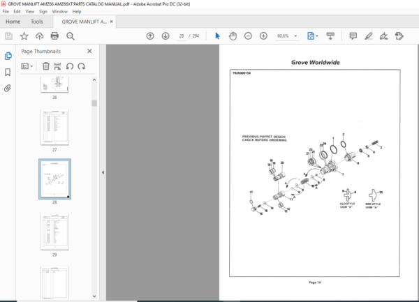 GROVE MANLIFT AMZ66 AMZ66XT PARTS CATALOG MANUAL – PDF DOWNLOAD – HeyDownloads – Manual Downloads