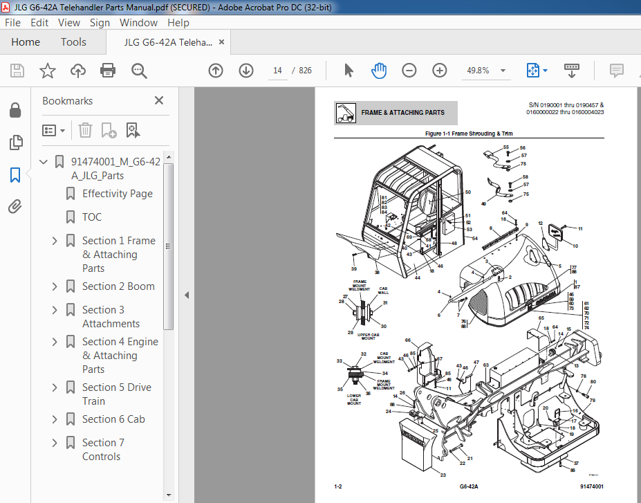 JLG G642A Telehandler Parts Manual PDF DOWNLOAD HeyDownloads