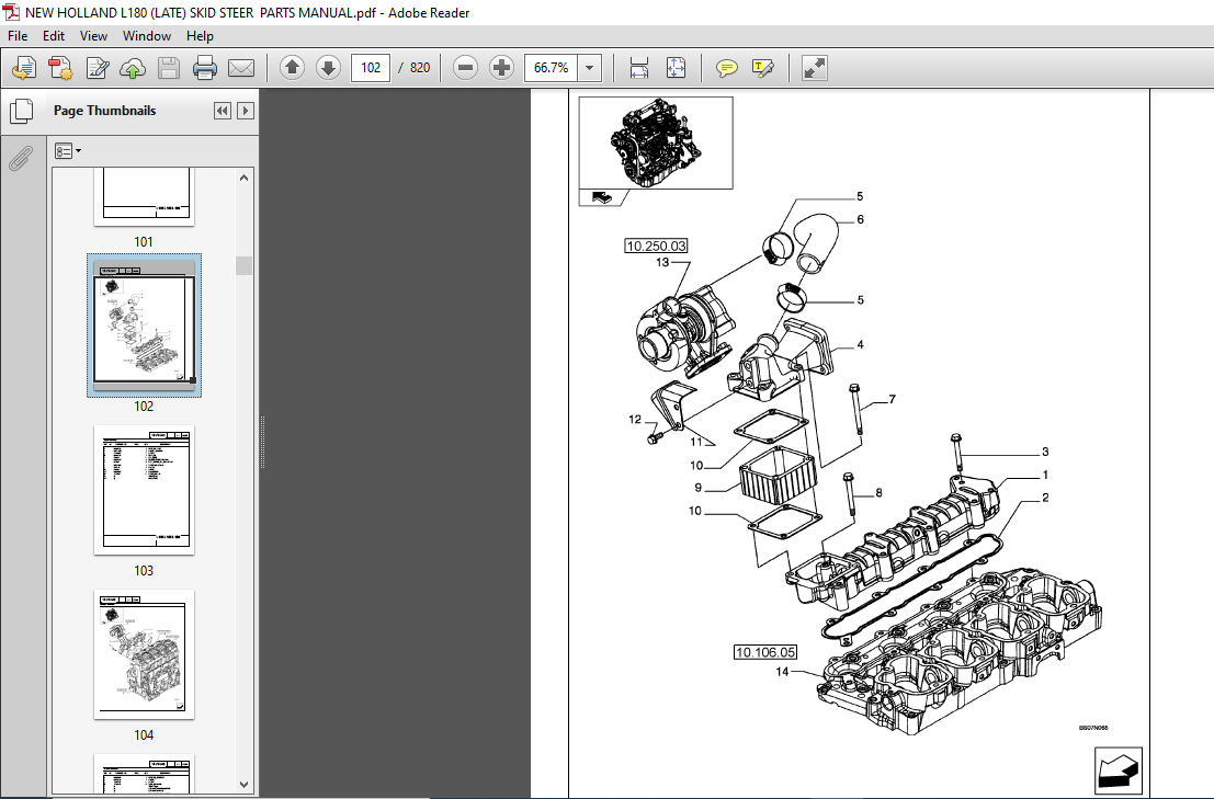NEW HOLLAND L180 (LATE) SKID STEER PARTS MANUAL - PDF DOWNLOAD ...