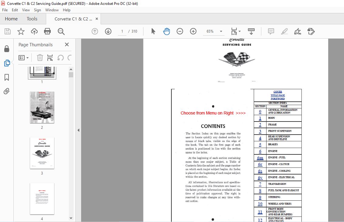 1953-1962 CORVETTE C1 & C2 SERVICING GUIDE MANUAL - HeyDownloads ...