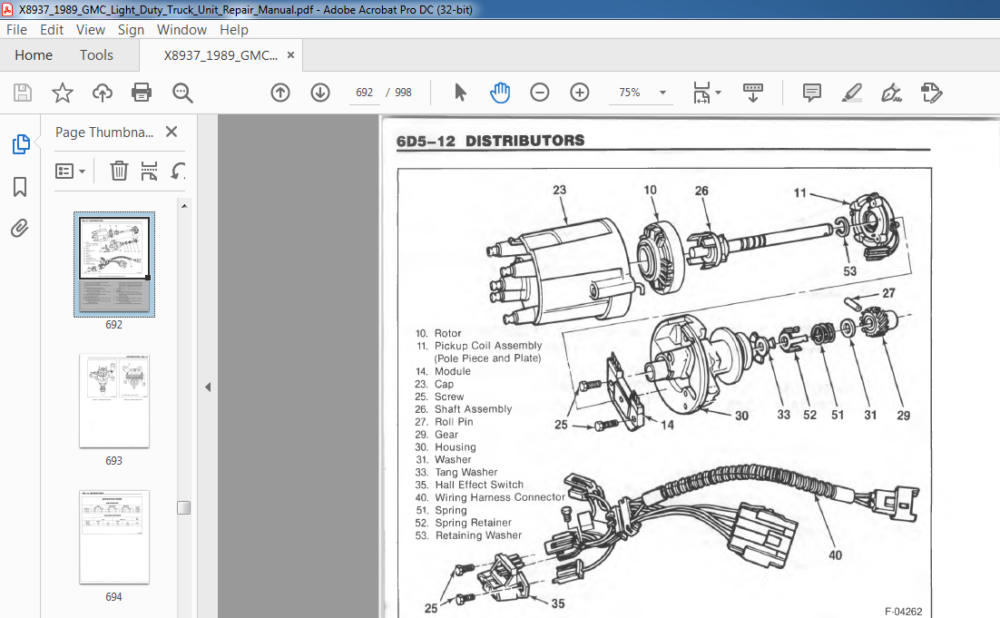 1989 X8937 GMC Light Duty Truck Unit Repair Manual PDF