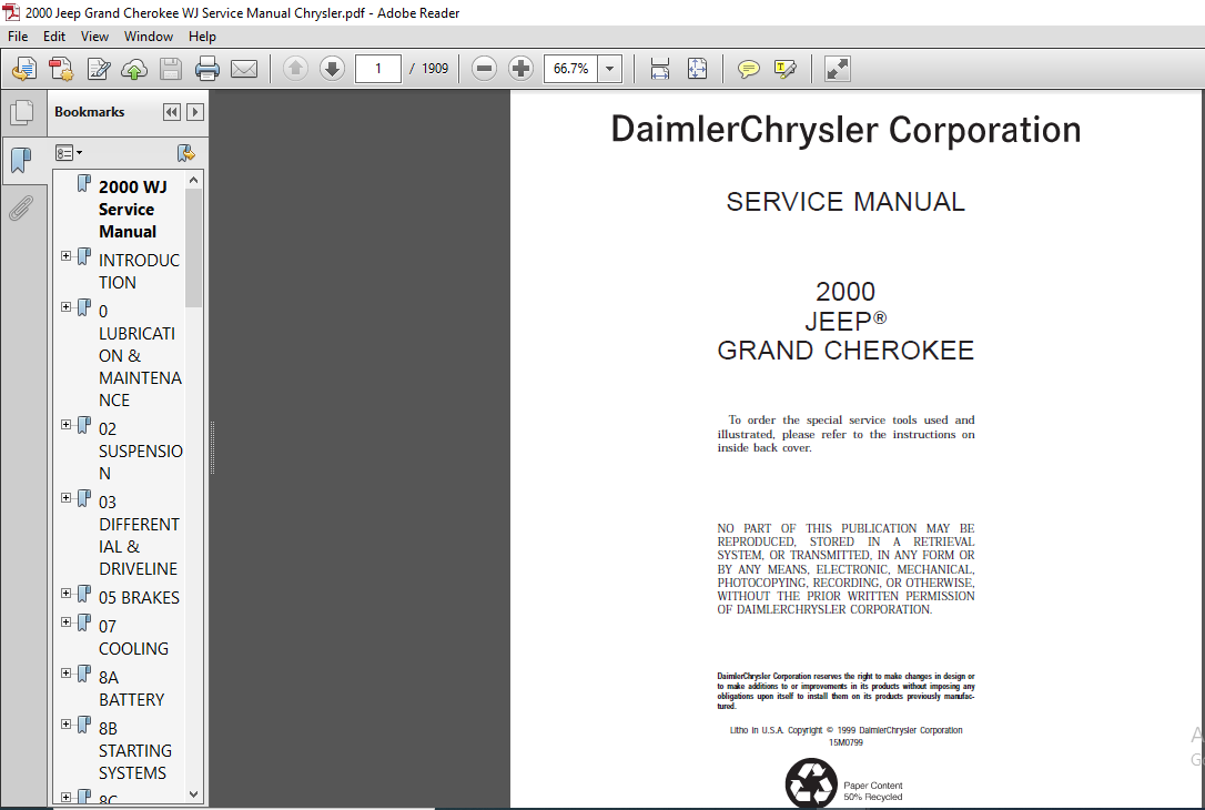 2000 jeep grand cherokee service manual download pdf