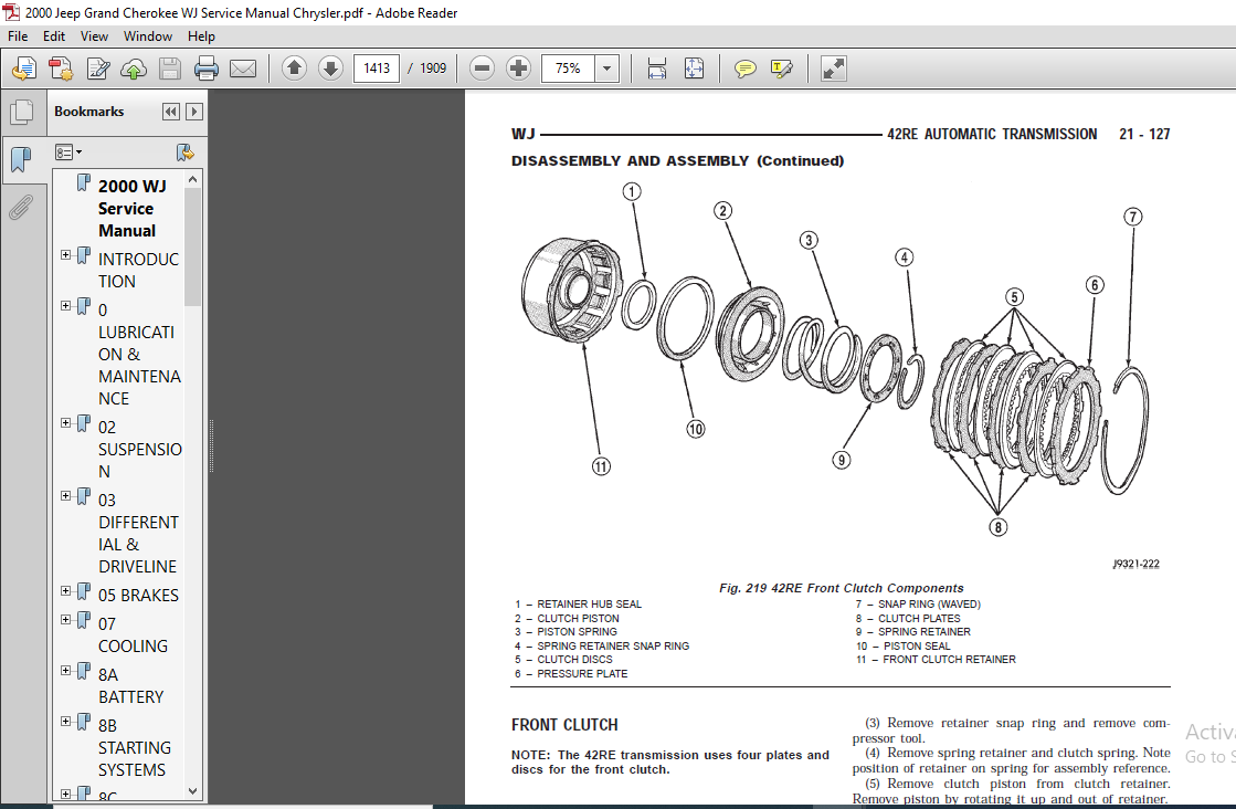 2000 jeep grand cherokee service manual download pdf