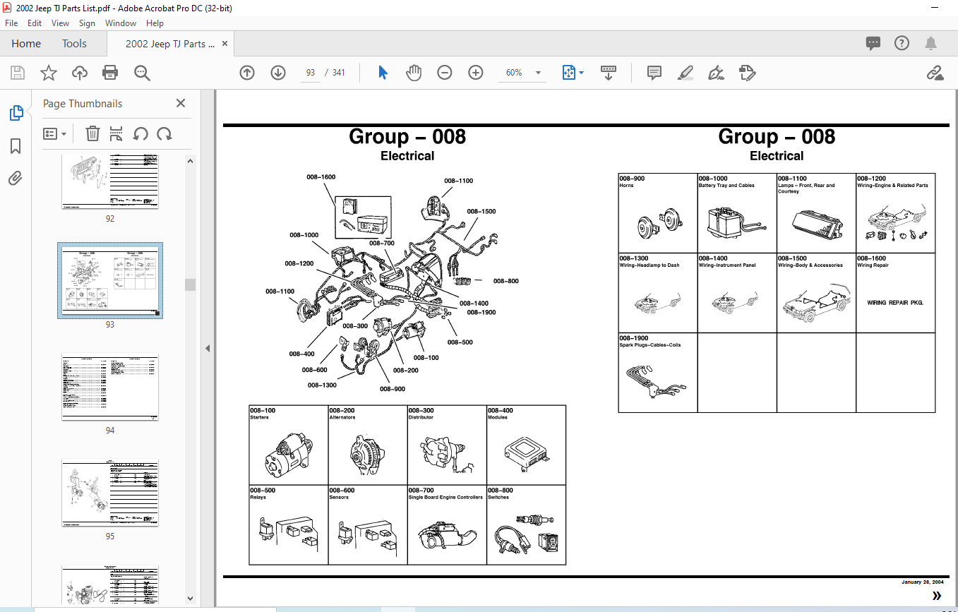 2002 Jeep Wrangler TJ Parts Catalog Manual - PDF DOWNLOAD - HeyDownloads -  Manual Downloads