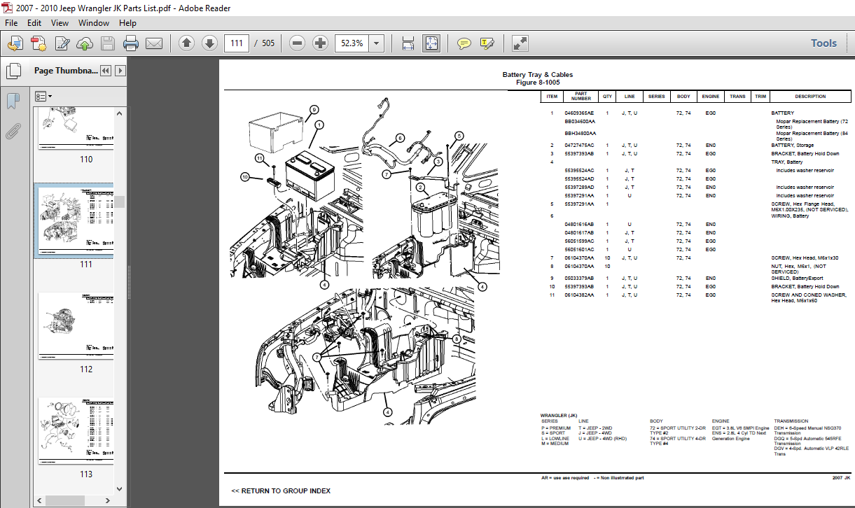 Actualizar 94+ imagen 2007 jeep wrangler parts catalog