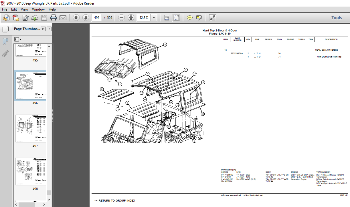 2007 Jeep Wrangler JK Parts List Manual - PDF DOWNLOAD - HeyDownloads - Manual Downloads 2007 Jeep Wrangler JK Parts List Manual - PDF DOWNLOAD - HeyDownloads - Manual Downloads