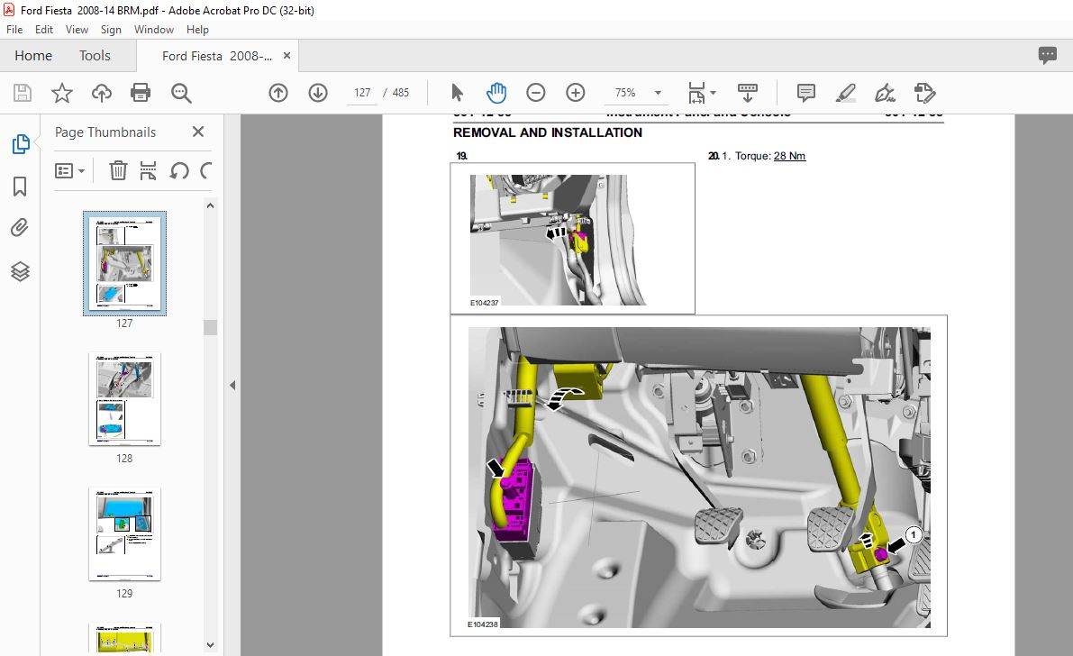 ford fiesta service manual 2008-2014