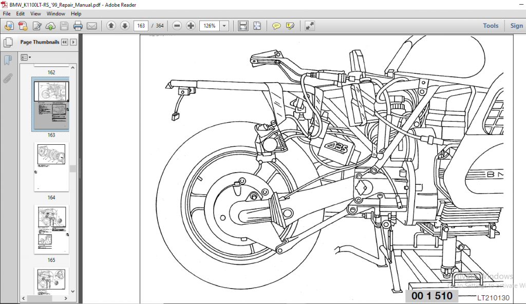 BMW K 1100 LT RS Motorcycle Repair Manual - PDF DOWNLOAD