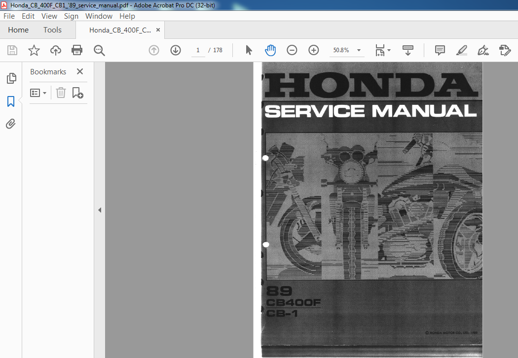 Honda CB-400F CB-1- 89 Service Manual - PDF DOWNLOAD - HeyDownloads - Manual  Downloads