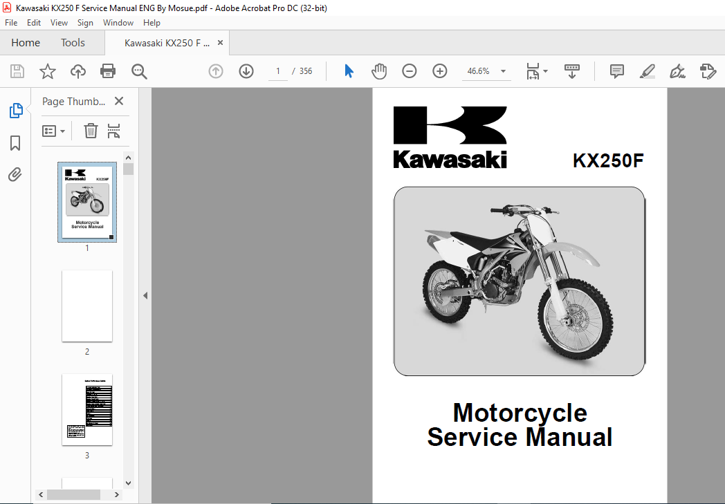 Kawasaki Motorcycle Service Manual - PDF DOWNLOAD - HeyDownloads - Manual Downloads