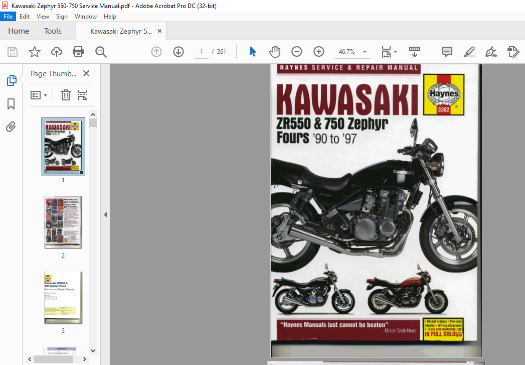 Kawasaki ZR550 & 750 Service Manual - PDF DOWNLOAD - HeyDownloads - Downloads