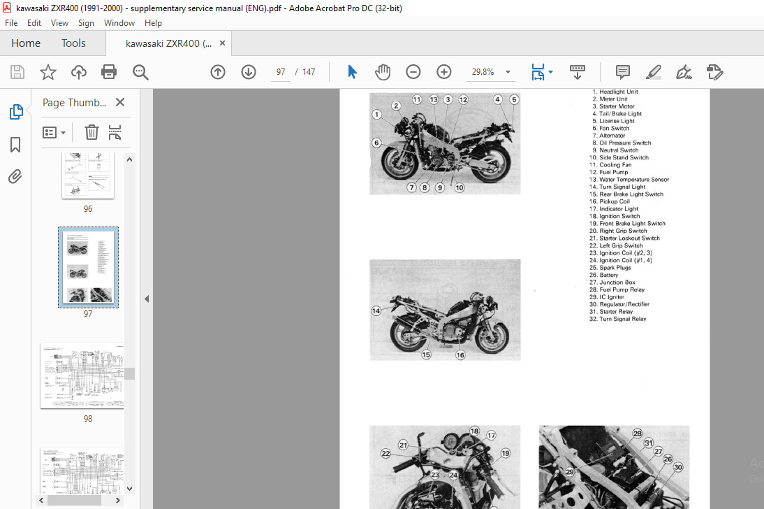 ZXR400 Motorcycle Service Manual Supplement - DOWNLOAD - HeyDownloads Manual Downloads