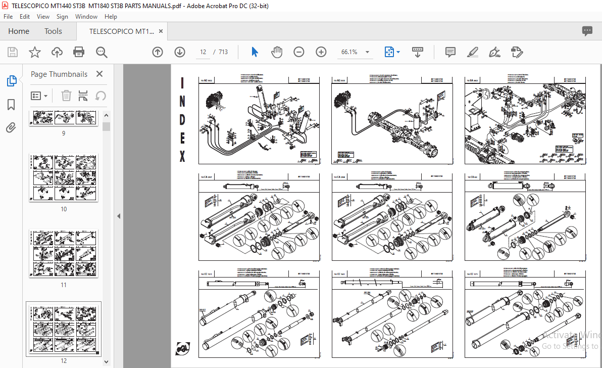 Manitou MT 1440 ST3B MT 1840 ST3B Parts Catalogue Manual PDF DOWNLOAD