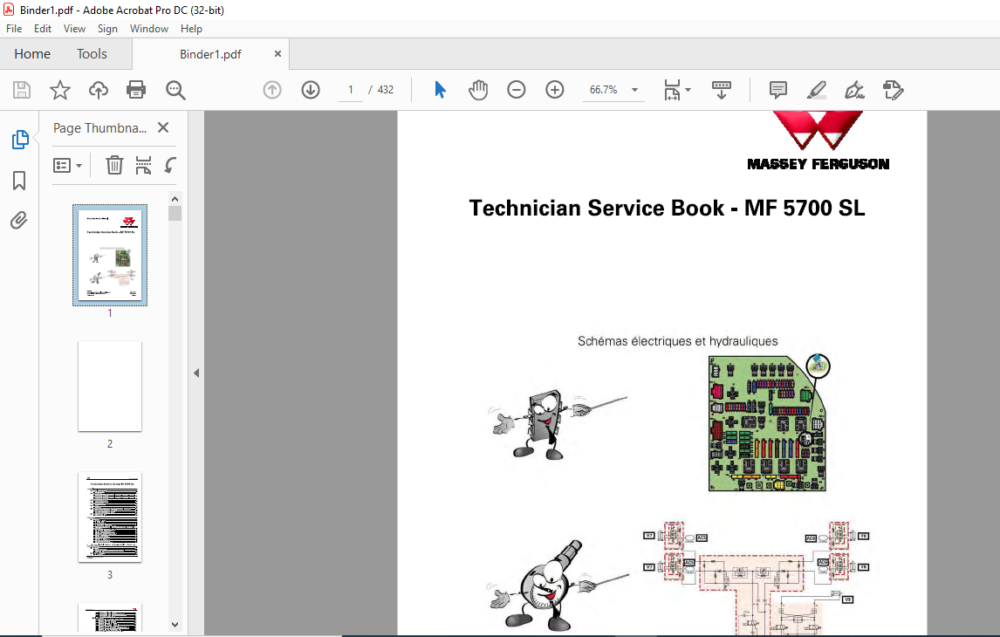 Massey Ferguson SA MF 5700 SL Technician Workshop Service Manual PDF 