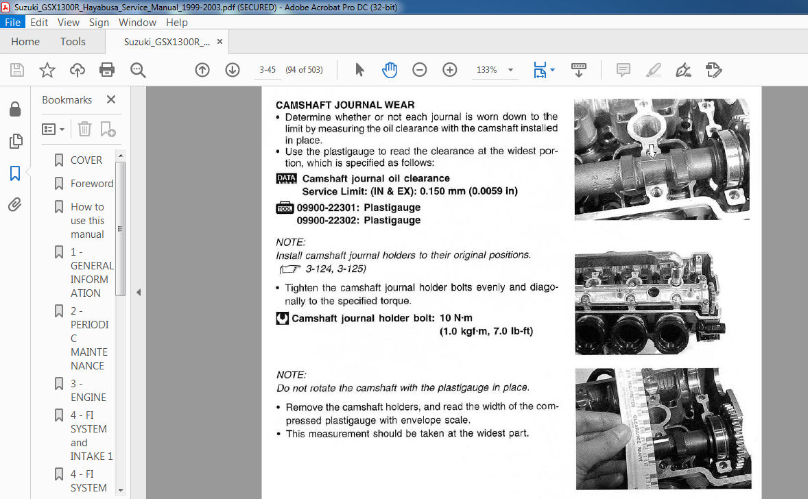 SUZUKI GSX 1300R HAYABUSA SERVICE MANUAL - PDF DOWNLOAD 
