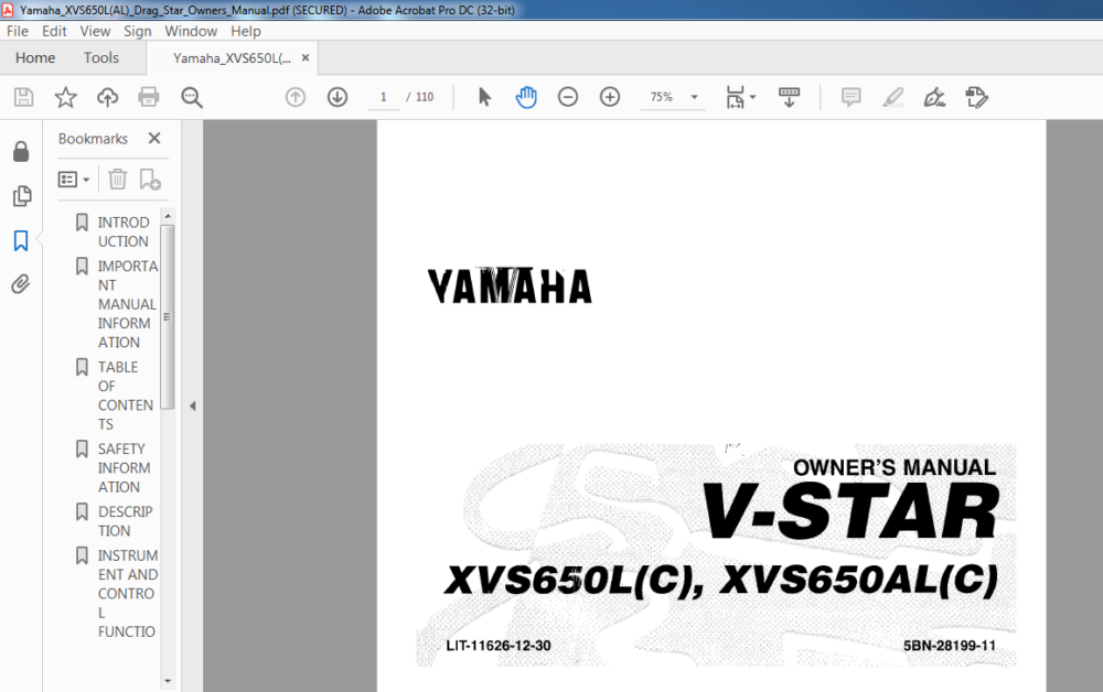 v star 650 service manual