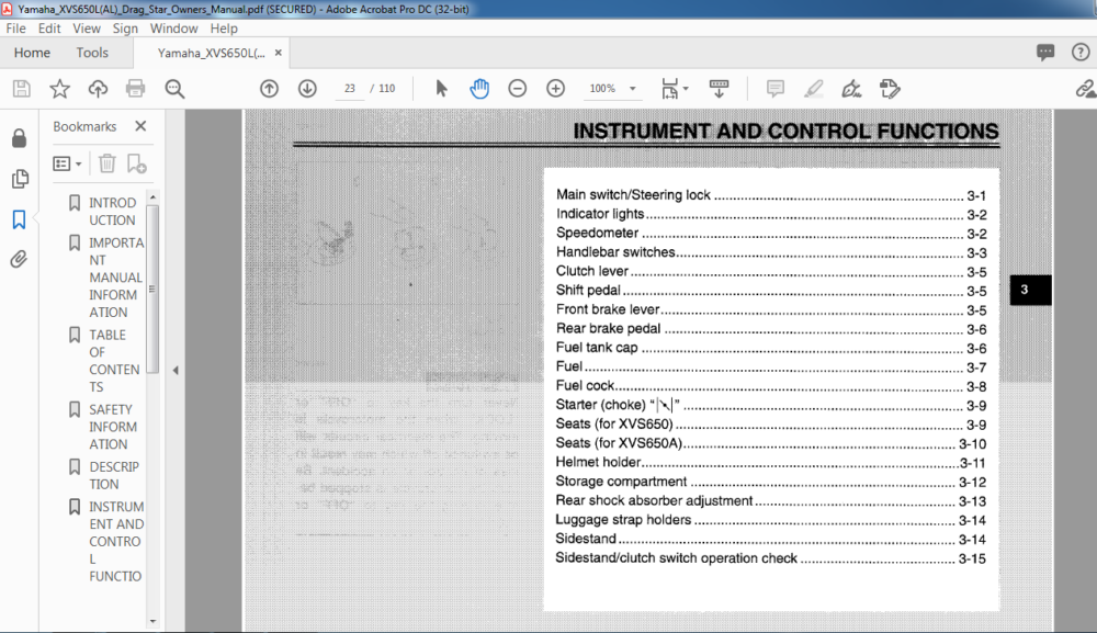 yamaha v star 650 manual pdf