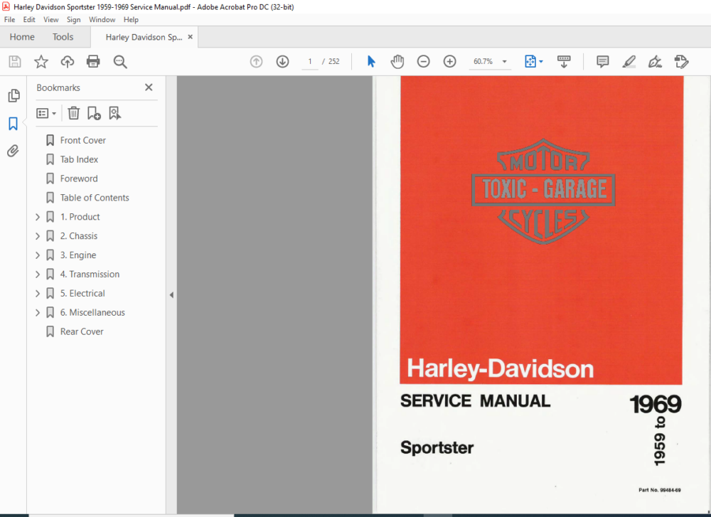 19591969 Harley Davidson Sportster Service Manual PDF DOWNLOAD